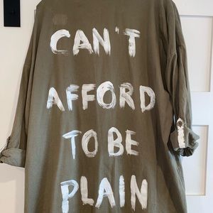 Zara distressed military jacket